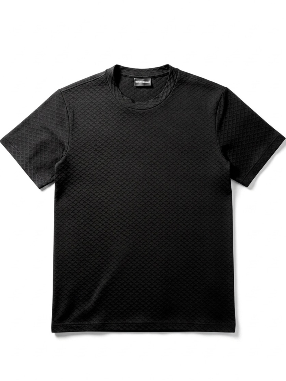 NWT Emporio Armani Black Diamond Jacquard Textured Crewneck T-Shirt M